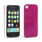 Wholesale iPhone 4 4S Seperable 2 in1 Flip Leather Wallet Case (Hot Pink)